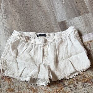Brandy Melville Cream Buttoned Skirt